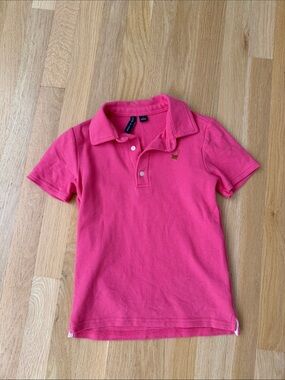 Janie and Jack Girls Hot Pink Polo with Embroidered Logo